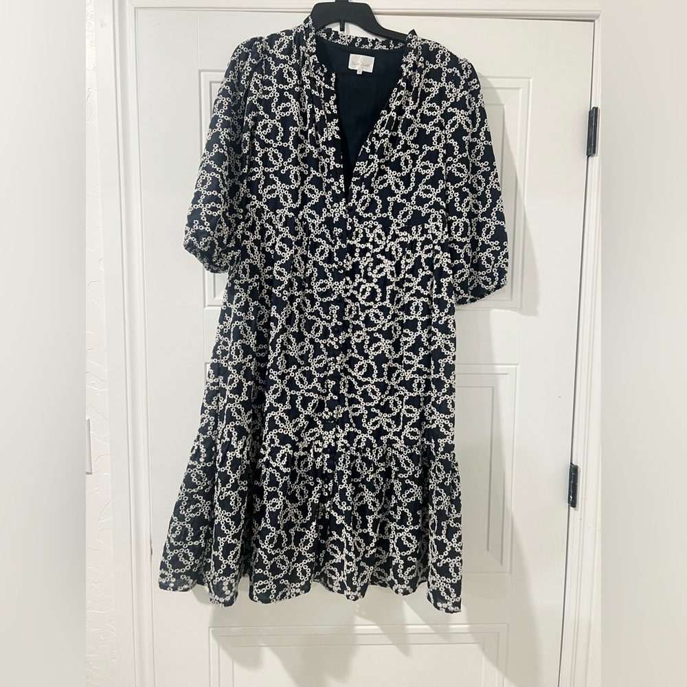 Dainty Jewells Black and White Midi Dress